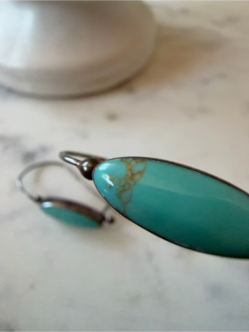 Vintage ATI 925 MEXICO Turquoise earrings